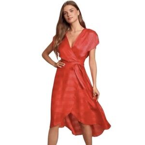 Red Lulus Dress – Holiday Party Ready, Chic & Flirty, Size Large